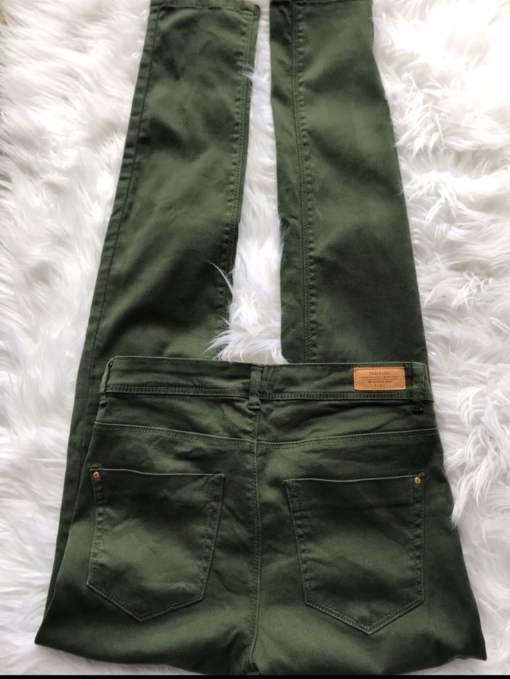 ZARA Olive Green Skinny Jean - Picture 2 of 6